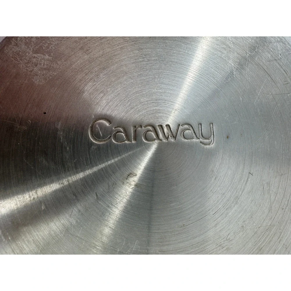 Caraway Ceramic Non-Stick Fry Pan 10.5 Inch Cream Grey Stainless Handle